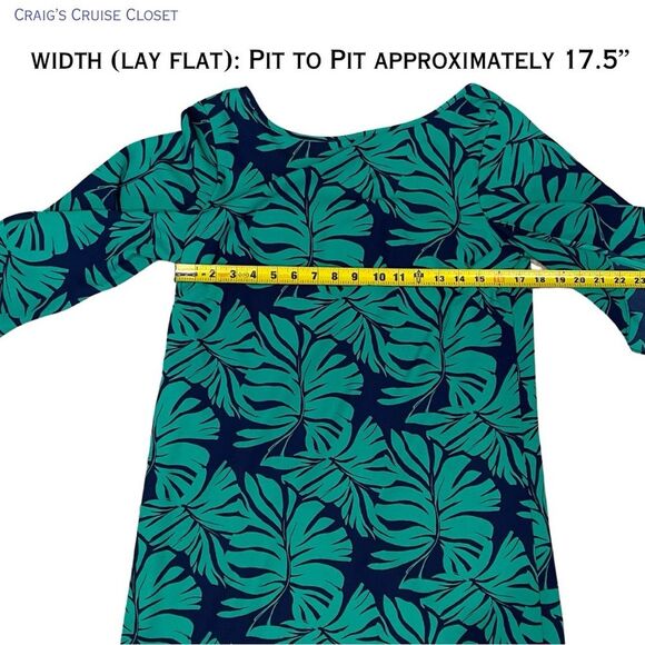 Vibrant Leaf Pattern Dress with Flutter Sleeves SIZE 6 - Picture 6 of 9
